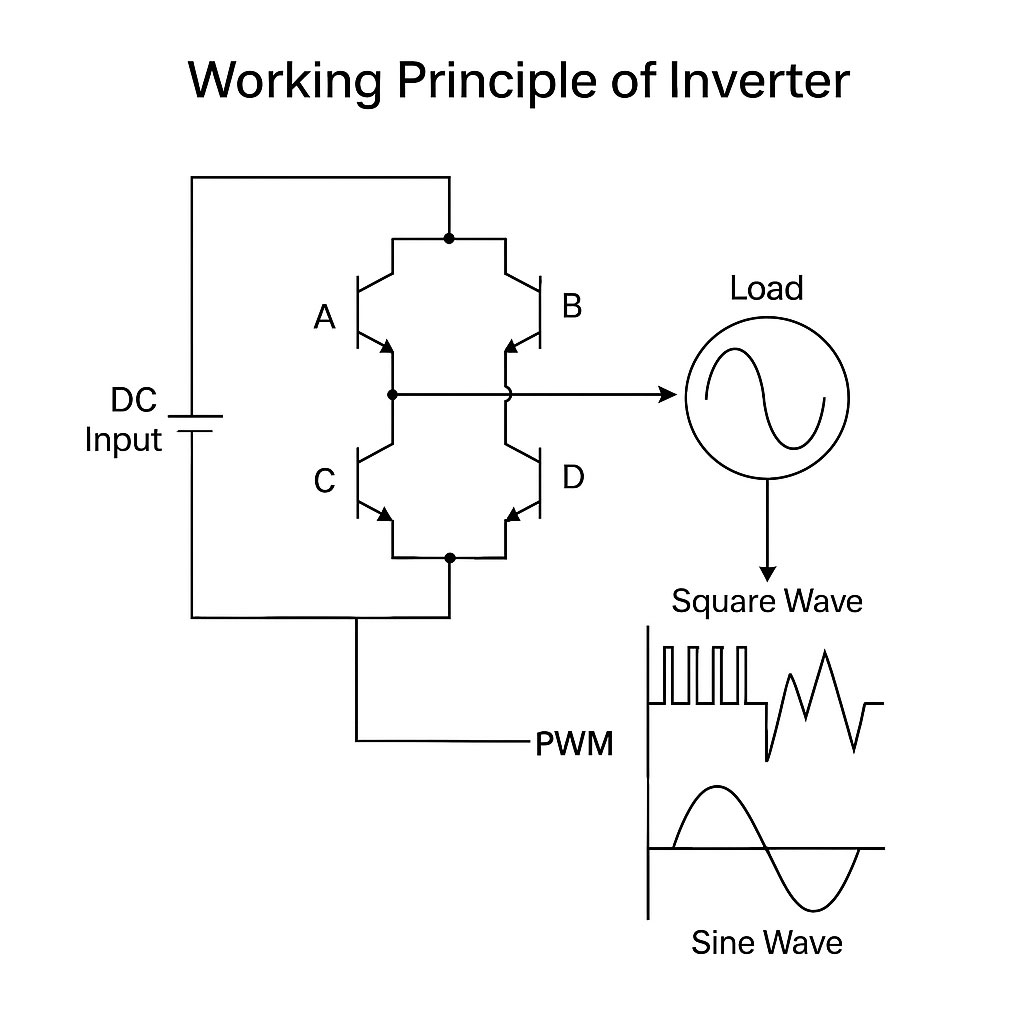 inverter-working-principle MOTOMA | Inverter Explained - The Magic Box That Teaches DC Power to Speak AC